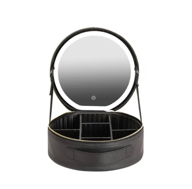 Makeup Bag with round Mirror